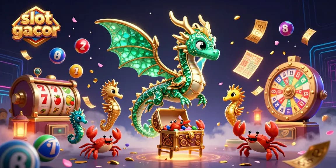 Menyajikan permainan slot gacor yang menarik dengan elemen-elemen grafis kasino yang kaya dan berwarna-warni.