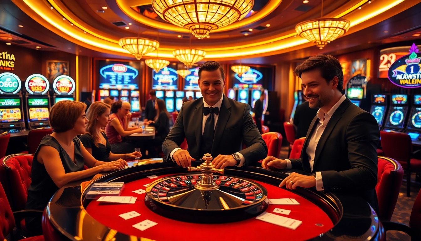Experience thrilling casino action with cakhia roulette games in a vibrant, luxurious setting.