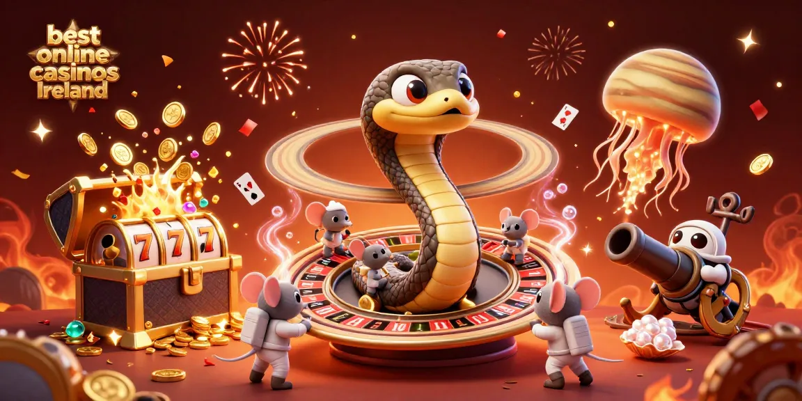 Experience thrilling gameplay at the best online casinos Ireland with vibrant slot imagery and engaging characters.