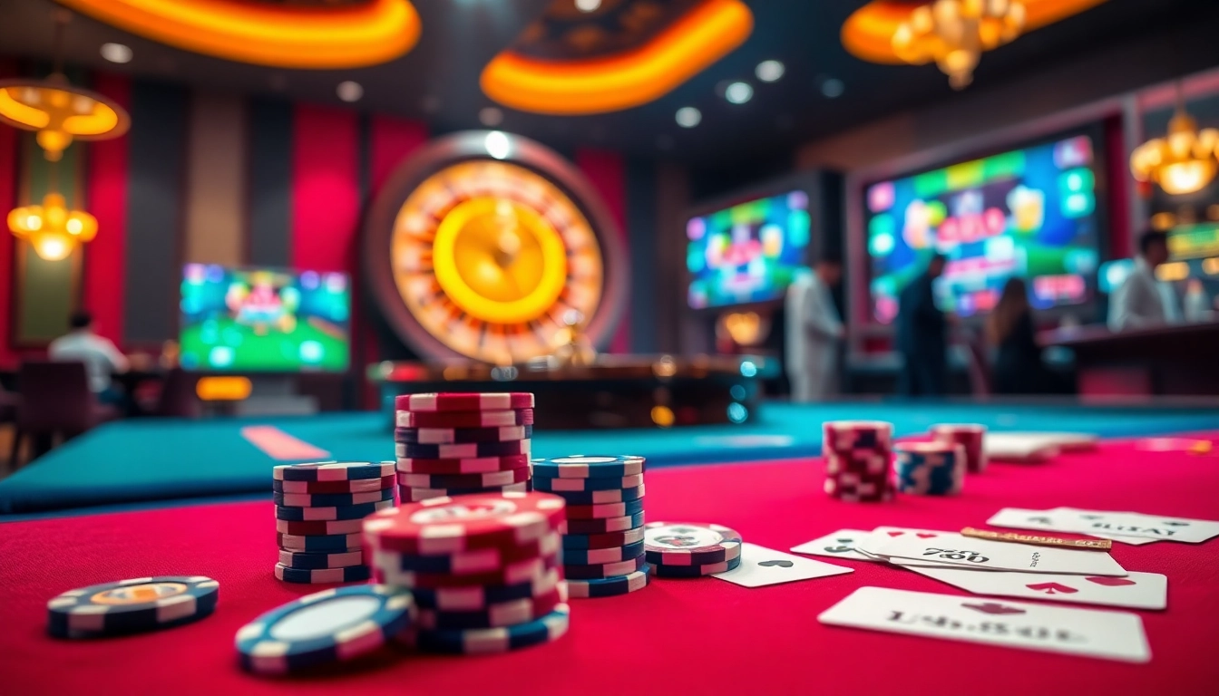 Experience the excitement of 8KBET with vibrant casino tables and engaging gameplay elements.