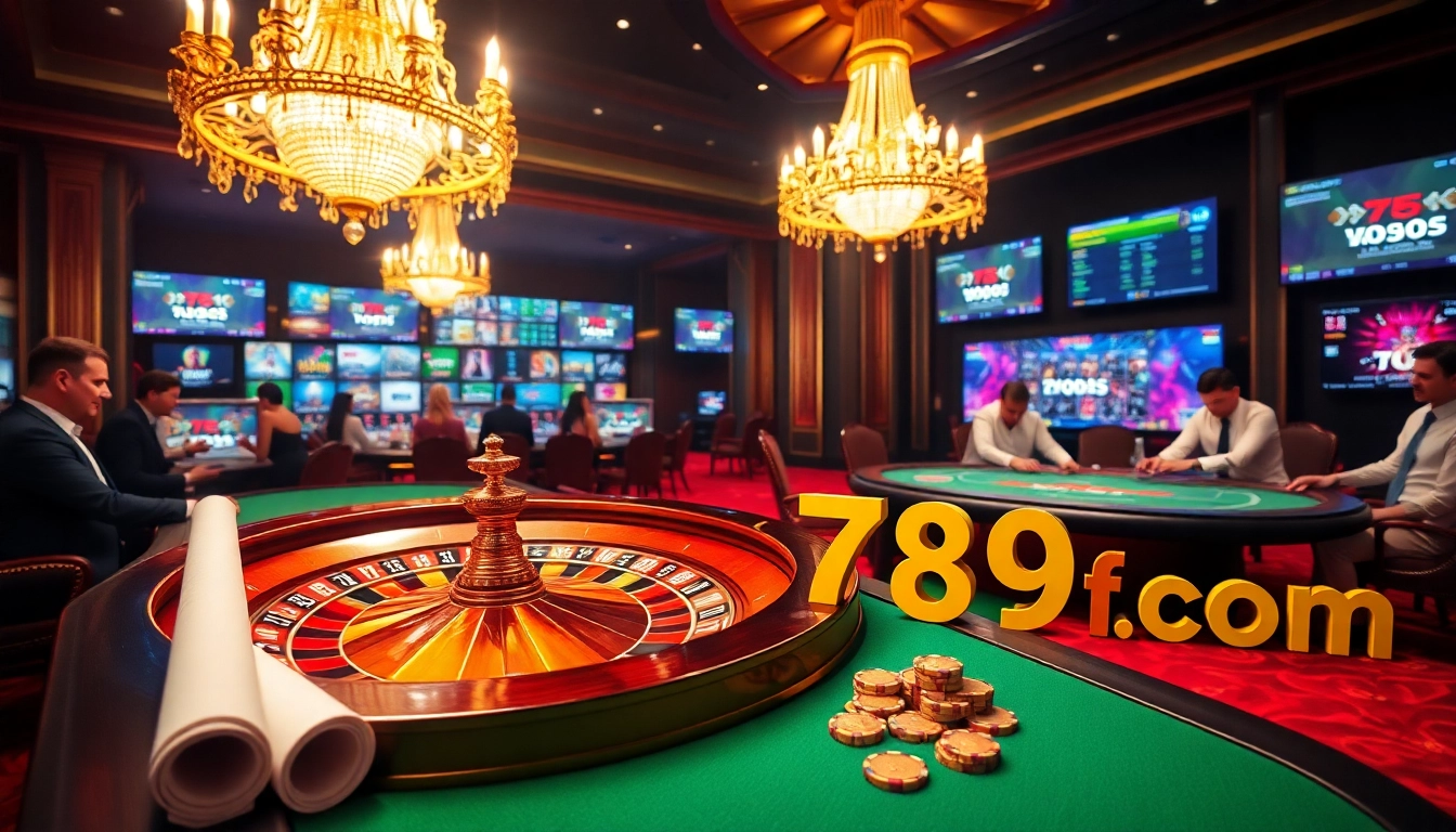 Experience thrilling gameplay at 789f.com with a stunning casino atmosphere and engaging poker action.