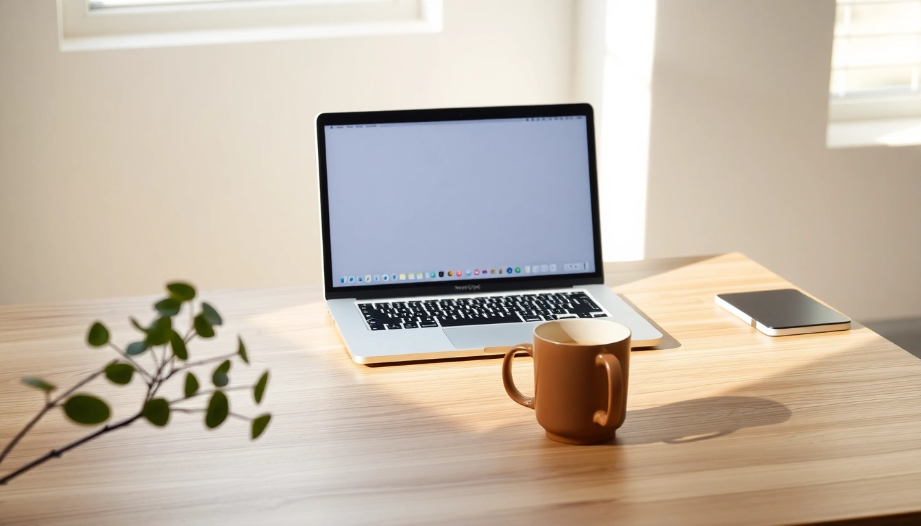 Utilizando el MacBook Air M2 en un elegante escritorio minimalista con iluminación natural.